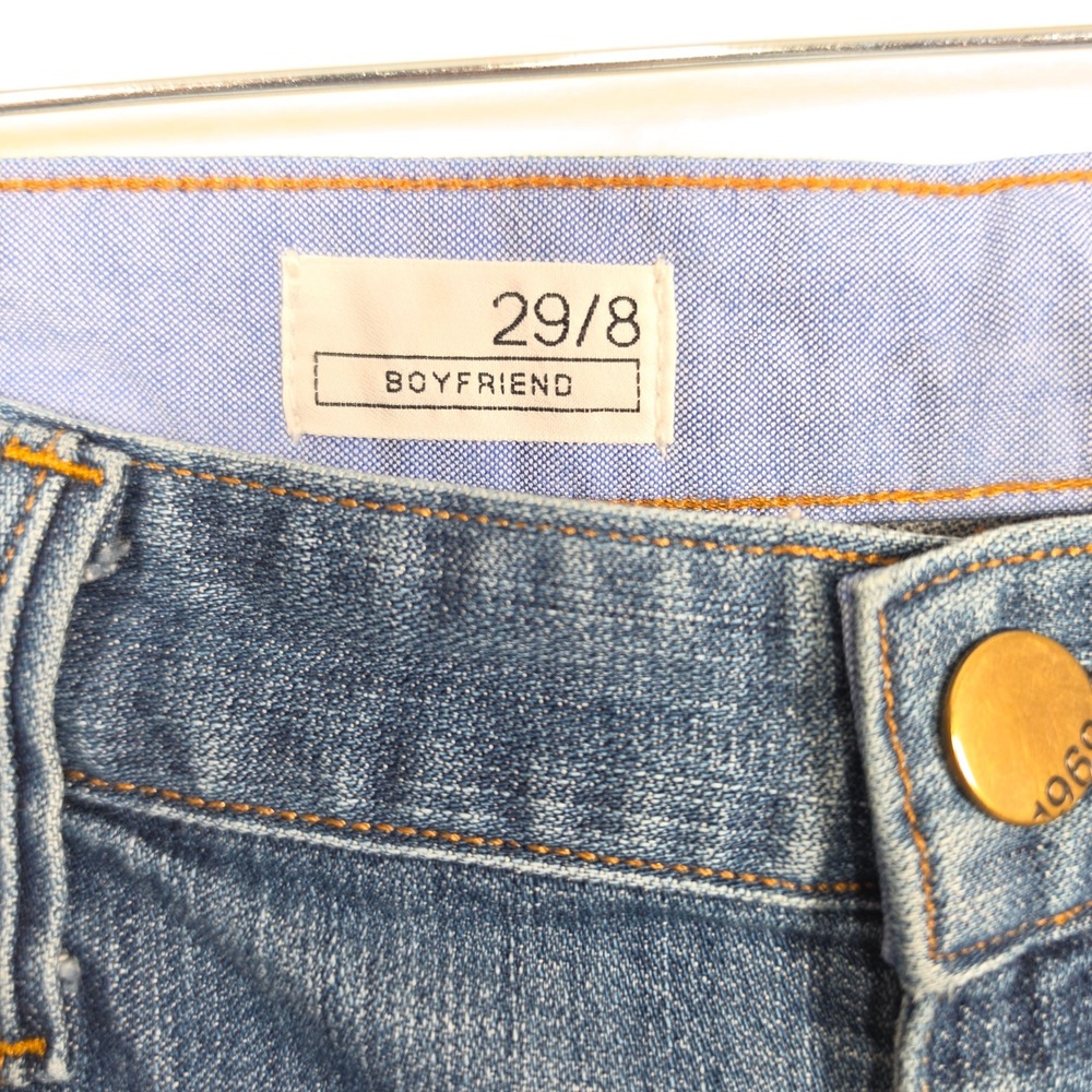 Gap Jeans Womens 29/8 Blue Boyfriend Distressed Denim Y2K Casual Classic Minimal - Picture 3 of 15